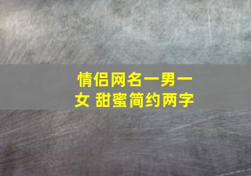 情侣网名一男一女 甜蜜简约两字